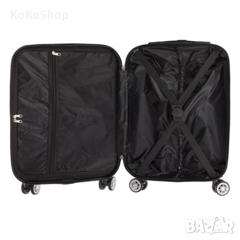 Куфар на колелца-35x21x55.5 см./сив куфар на колелца , снимка 6 - Куфари - 50645115