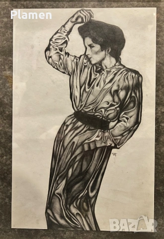 УНИКАТ КАРТИНА ЦВЯТКО ЦВЕТКОВ ЧЕРВЕН БРЯГ ПОДПИСАНА, снимка 2 - Картини - 54069422