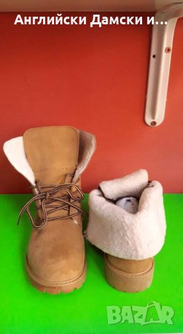 Английски дамски боти естествен велур , снимка 5 - Дамски боти - 30422707