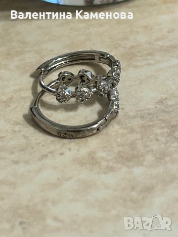 Сребърни обеци(925)  ,нови .Английско закопчаване , снимка 11 - Обеци - 52350380