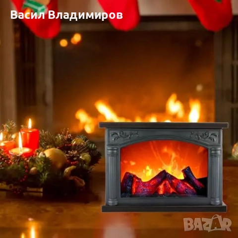 Декоративна LED камина настолна, снимка 3 - Декорация за дома - 52681074