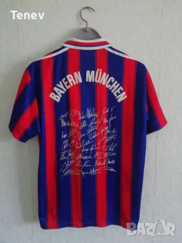 Bayern Munich Munchen 1995-1997 оригинална тениска фланелка с автографи Байерн Мюнхен 