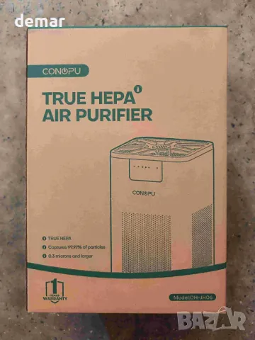 Пречиствател на въздух CONOPU, 3-степенна филтрация, с функция за ароматерапия, нощна светлина, снимка 8 - Овлажнители и пречистватели за въздух - 47545543