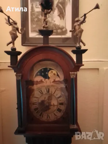 стенен часовник холандски с лунна фаза звъни, снимка 7 - Стенни часовници - 48221391