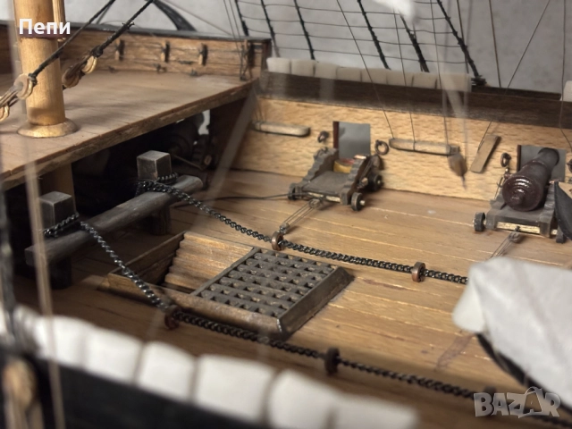 Макет на кораб - военна фрегата Менелай 1810 г., снимка 5 - Колекции - 52142888