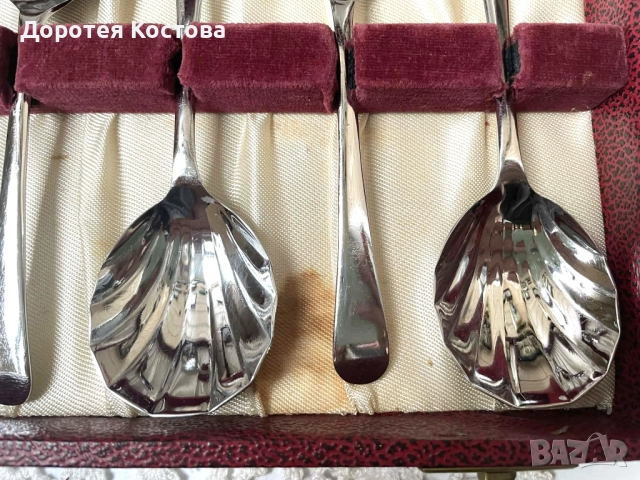 Красив комплект от Англия в оригиналната му кутия, снимка 5 - Прибори за хранене, готвене и сервиране - 52666472