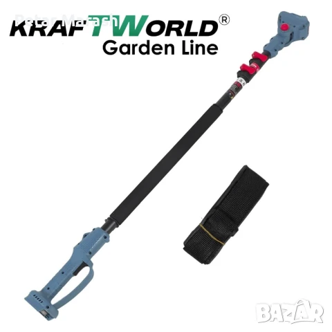 3в1 Акумулаторен Градински Комплект KraftWorld – Резачка с омасляване, Ножица и Телескопичен Прът, снимка 16 - Други инструменти - 51066159