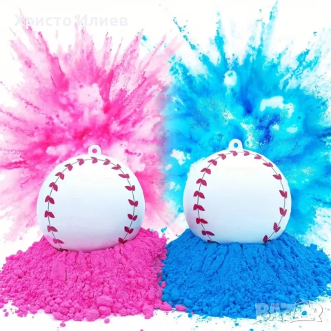 Бейзболна Топка за Разкриване Пола на Бебето Gender Reveal Парти, снимка 6 - Декорация - 51844828