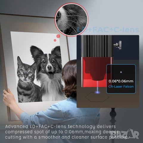 Машина за лазерно гравиране CR-LASER 10W, снимка 2 - Инструменти за гравиране - 42411930