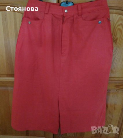 Спортно-елегантна червена пола, снимка 12 - Поли - 37138902