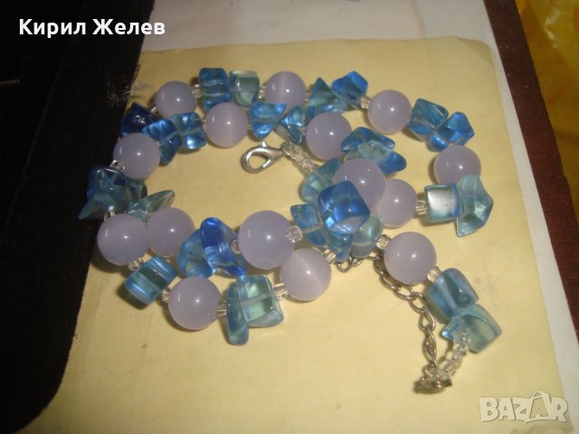 СКЪПОЦЕНЕН ГЕРДАН КОТЕШКО ОКО СИН ПЛАНИНСКИ КРИСТАЛ ХЕНД МЕЙД АРТ КОЛИЕ 24795, снимка 7 - Колиета, медальони, синджири - 34552557