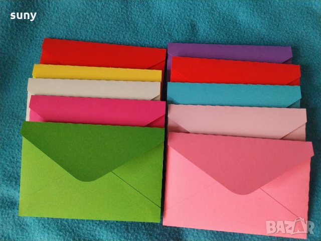Цветен плик за писмо от картон, снимка 3 - Други - 30949032