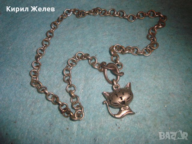 ПОСРЕБРЕНО КОТЕНЦЕ АЖУРЕН ВИНТИДЖ РЕТРО - АРТ ФИГУРАЛЕН МЕДАЛЬОН ПЕНДАНТ с ВЕРИЖКА 19125, снимка 7 - Колиета, медальони, синджири - 35262080