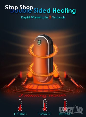 Акумулаторен нагревател за ръце,Power Bank 10000mAh, 15 часа издръжливост,цифров дисплей, снимка 7 - Друга електроника - 40007914