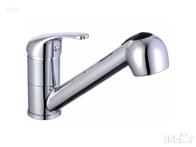 НОВИ! Смесител за мивка с изтеглящ се душ хром