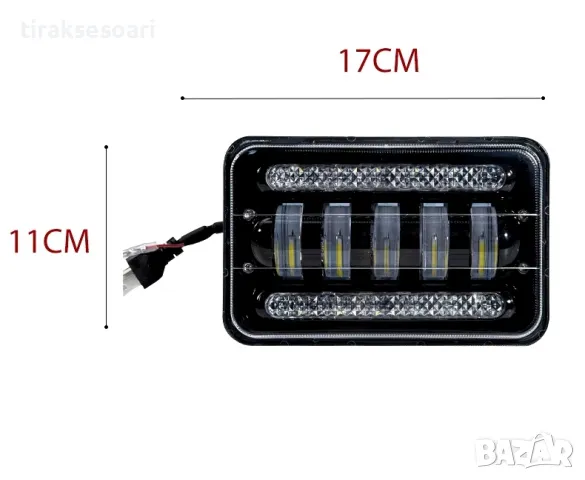 Комплект 2 Броя LED Фарове Халогени за вграждане 5 инча 17х11 см, снимка 2 - Аксесоари и консумативи - 49456340