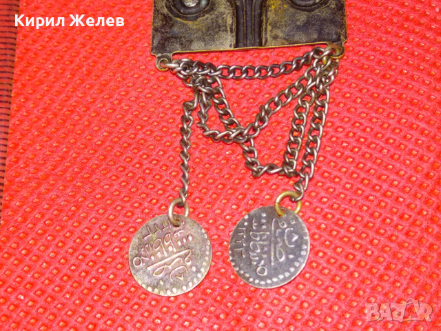 СТАРА ПОСРЕБРЕНА ТЮРКОАЗЕНА БРОНЗОВА ВЪЗРОЖДЕНСКА БРОШКА РЪЧНА МАЙСТОРСКА ИЗРАБОТКА 41978, снимка 10 - Антикварни и старинни предмети - 44612929