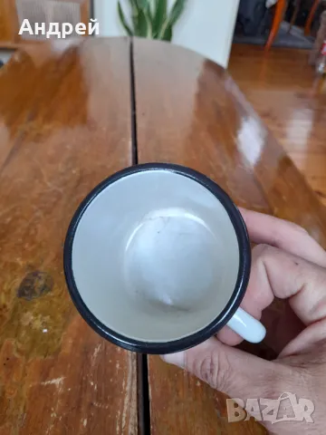 Старо емайлирано канче,чаша #12, снимка 5 - Други ценни предмети - 48852791