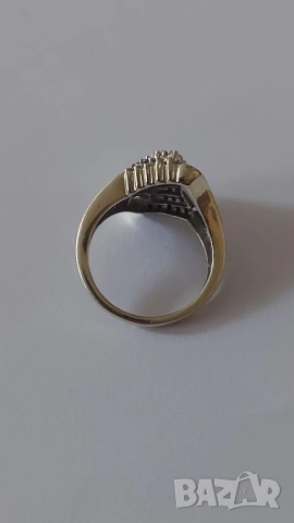 Златен пръстен с брилянти, снимка 7 - Пръстени - 53117717