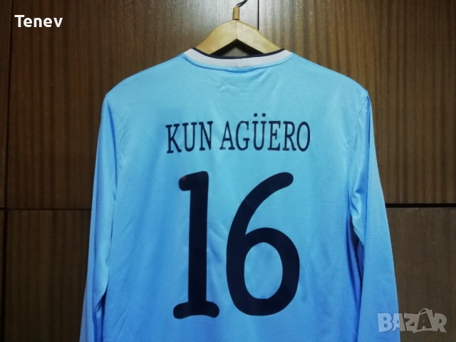 Manchester City Aguero Home 2013 2014 Nike Long Sleeve оригинална тениска фланелка Манчестър Сити, снимка 3 - Тениски - 52807819