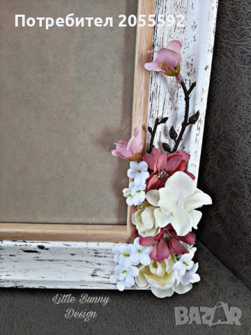 Ръчно декорирана дървена рамка за снимка 15×20, снимка 4 - Подаръци за сватба - 39334014