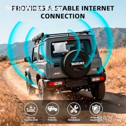 Нова Стойка за Starlink Mini с мощни вендузи за кола RV лодка стъкло шибедах кемпер, снимка 2 - Друга електроника - 54206869