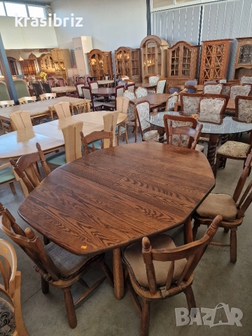 К-т Разтегателна Трапезна Маса-Масив+6бр Стола-внос от Германия!