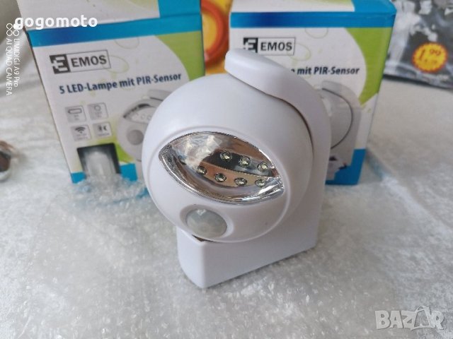 PIR Детектор за движение със светодиодна LED лампа EMOS, снимка 11 - Други стоки за дома - 42144215