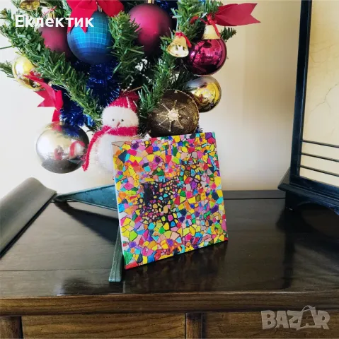 Мозайка. Акрил върху керамична плоча. Оригинал, снимка 8 - Декорация за дома - 48403763