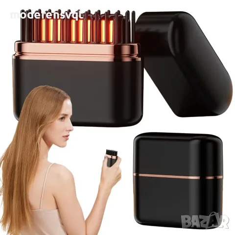 Компактна USB преса и четка за коса с регулиране на температурата