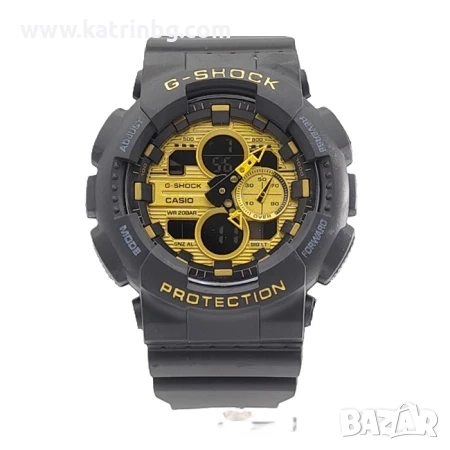 Мъжки спортен часовник реплика – Черен с жълто-златист дисплей Код на продукта:B-001, снимка 1