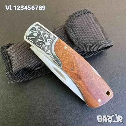 Руски сгъваем ловен нож ЛЕВ 87x185 ;Ст 65х13, снимка 4 - Ножове - 50821813