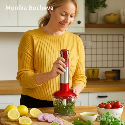 Пасатор 3 в 1 с чопър и бъркалка Royalty Line RL-ESMS800, снимка 5 - Чопъри и пасатори - 51646394