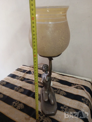 Настолна лампа "Орхидея" в стил арт нуво, снимка 3 - Настолни лампи - 53060694