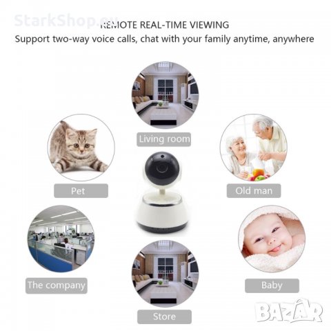 RoboCam Бебефон бейбифон Безжична WiFi камера за видеонаблюдение, снимка 6 - IP камери - 29225589