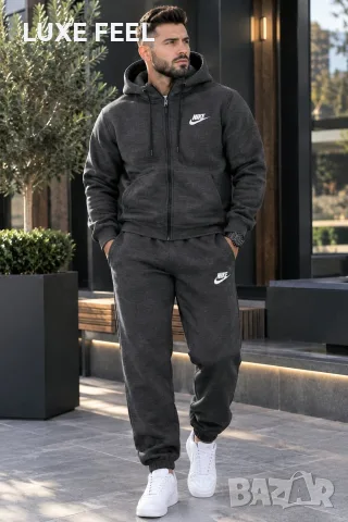 Nike ✨ Лого Бродирано ✨ Ватирани Мъжки Екипи М-3XL