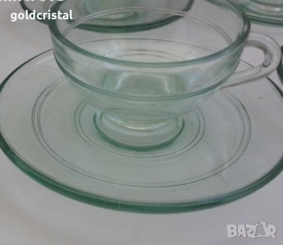 Ретро  чаши закалено стъкло Белотерм Варна , снимка 2 - Антикварни и старинни предмети - 17535523