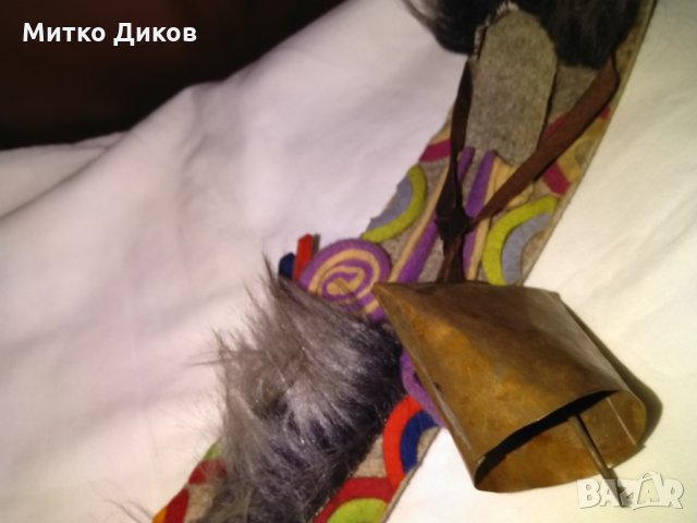 Кукерска маска с камбанка-височина 59см, снимка 8 - Декорация за дома - 29501517