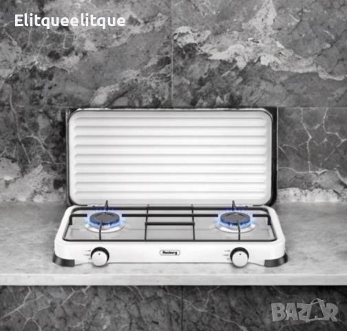 Двоен газов котлон с капак Rosberg, 30mbar\2x2.2kWh