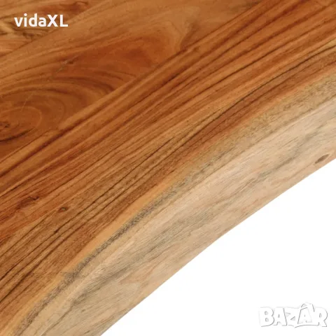 vidaXL Плот за маса, 110x40x3,8 см, правоъгълен, акация масив, жив ръб, снимка 6 - Етажерки - 56147297