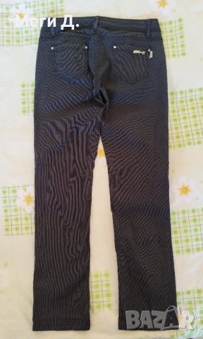 Черен панталон на райета+1 панталон подарък, размери 29-28/М, снимка 2 - Панталони - 40823837