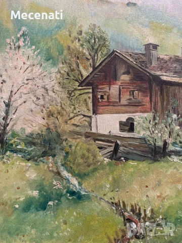 ВЛАДИМИР ДAМЯНОВ - масло, пейзаж 1918 г., снимка 7 - Картини - 53112498