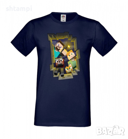 Мъжка тениска майнкраф Minecraft Search Party,Minecraft,Игра,Забавление,подарък,Изненада,Рожден Ден., снимка 12 - Тениски - 36496650