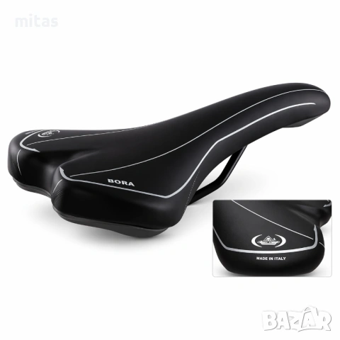 Седалка за велосипед Selle Monte Grappa Bora, черна, Made in Italy, снимка 6 - Аксесоари за велосипеди - 47370056