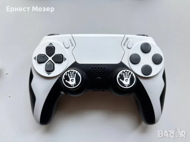 2 бр. безжични контролери за PS4 / PC – Bluetooth + Type-C, вибрация, Touchpad, снимка 3 - Джойстици и геймпадове - 55878858