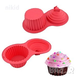 Giant Cupcake  огромна силиконова  форма за Къпкейк  кекс мъфин торта, снимка 2 - Форми - 16275803