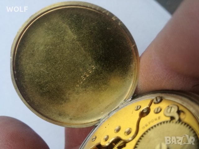 Brevet Swiss No:51828 швейцарски сребърен позлатен часовник, снимка 3 - Антикварни и старинни предмети - 31109290