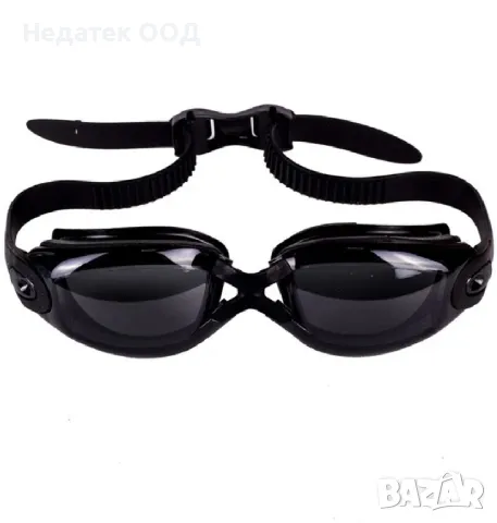  Силиконови очила за плуване, Черни, 12+