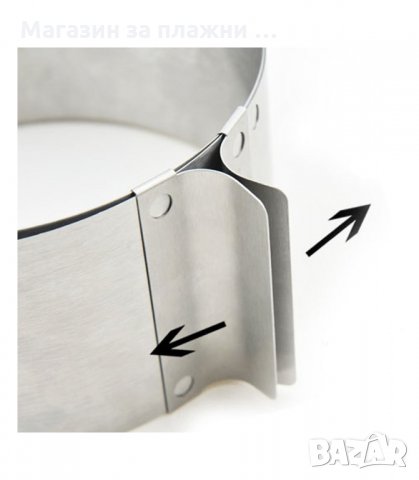 РЕГУЛИРУЕМ РИНГ ЗА ТОРТИ И СЛАДКИШИ, КРЪГ - код 1822, снимка 5 - Форми - 33979715