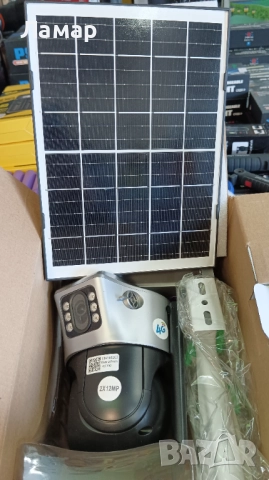 Двойна соларна безжична въртяща камера 4G 2x12MP работи с СИМ SIM карта, мобилни данни от тел. опер, снимка 4 - HD камери - 52665791